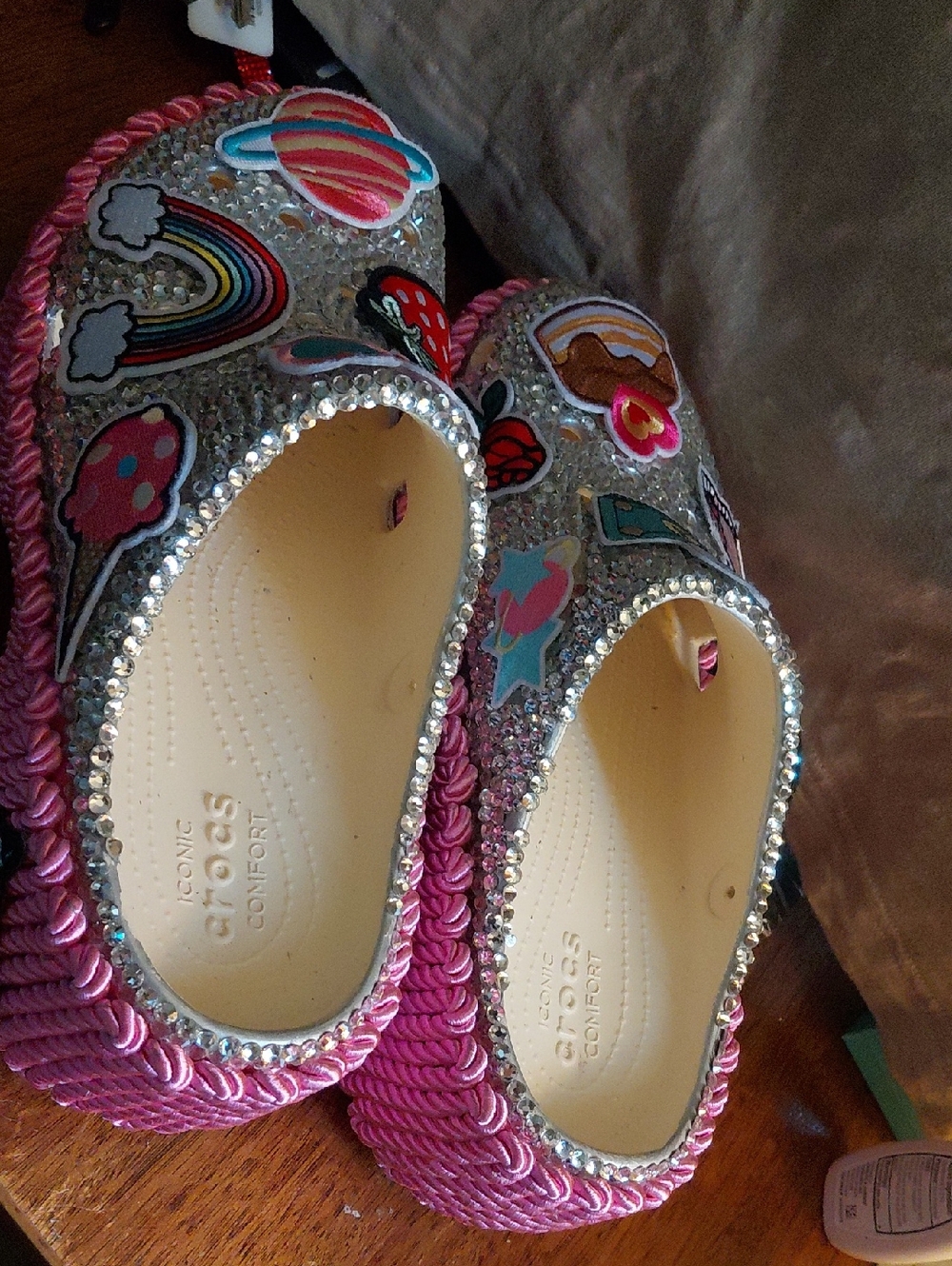 Custom Crocs Blinged Out With Rare Design Size 9 - Picture 4 of 13